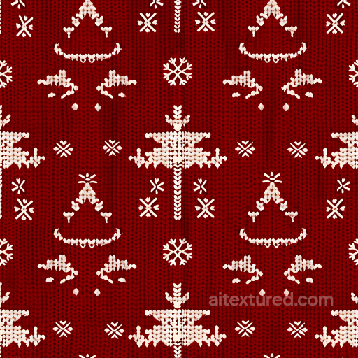 All Christmas Digital paper Texture of Red Knitted Christmas Sweater Pattern seamless All Christmas Digital paper PBR texture