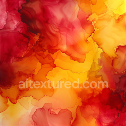 seamless Seamless 3D Alcohol Ink PBR Texture with Fiery Red and Orange Fluid Swirls texture 8k free download PBR