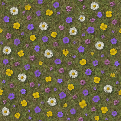 Wild Flower Seamless PBR Textures for Realistic Natural Surfaces
