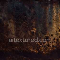 seamless Seamless 3D Rusty Metal Cracked and Pitted PBR Texture with Dark Brown Corrosion texture 8k free download PBR