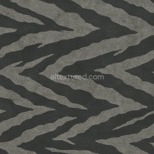 Seamless 3D Texture PBR 8K Urban Gray Tiger Stripe Camouflage Fabric