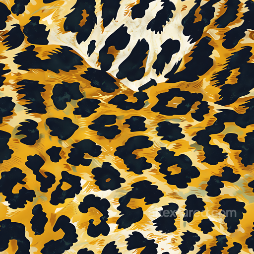 Animal Print Camouflage PBR Texture with Bold Spots and Yellow-Gold Palette seamless Color Camouflage PBR texture