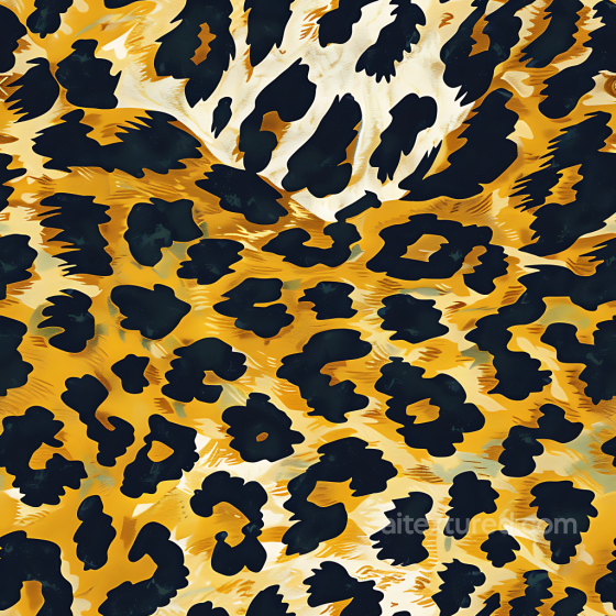Animal Print Camouflage PBR Texture with Bold Spots and Yellow-Gold Palette Color Camouflage texture preview
