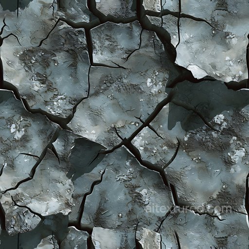 cracked plaster PBR texture with chipped edges and dark fissures seamless Cracked & Holes PBR texture
