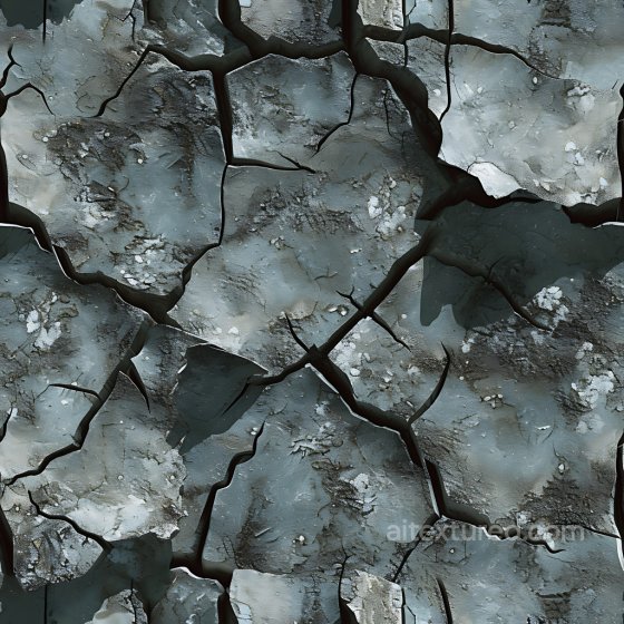 cracked plaster PBR texture with chipped edges and dark fissures Cracked & Holes texture preview