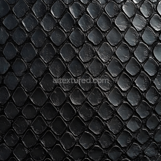 Seamless 3D PBR Black Scaled Skin Texture with Fine Surface Detailing