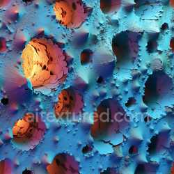 seamless Seamless 3D cracked and holed synthetic surface PBR texture with vivid contrasting colors and rough, fractured pattern texture 8k free download PBR