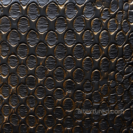 Black Scaled Skin Seamless Texture with Glossy Reflective Surfaces and Fine Detailing seamless Skin PBR texture