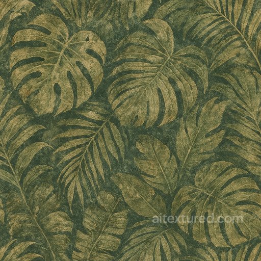 Worn Tropical Leaves Seamless Texture seamless Foliage PBR texture