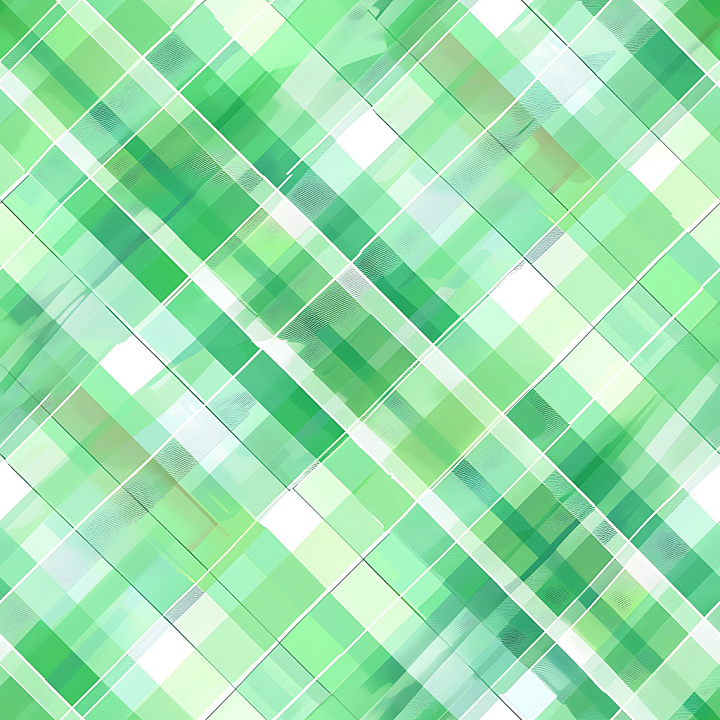 Soft Green Plaid Fabric with Subtle Weave Pattern seamless PBR texture preview