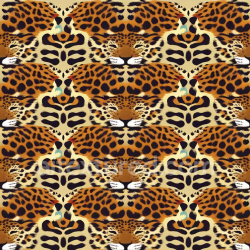 seamless Seamless 3D PBR Leopard Print Fabric Texture with Rich Orange and Black Pattern texture 8k free download PBR