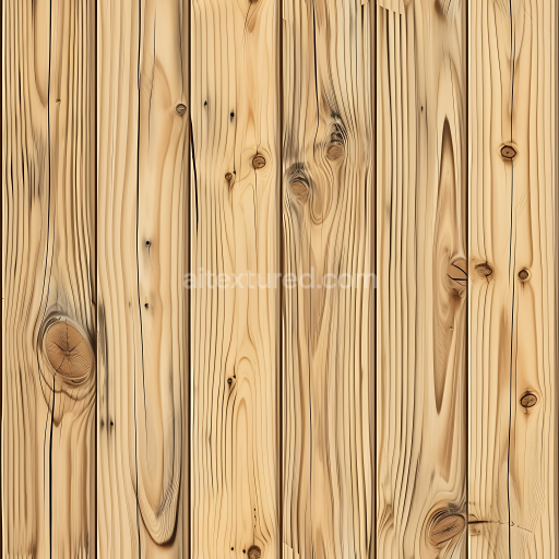 Seamless 3D PBR Light Pine Wood Planks Texture with Natural Knots and Grain