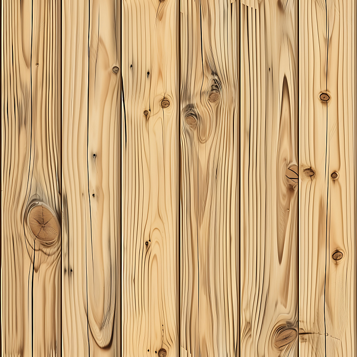 Light Pine Wood Planks with Natural Knots and Grain seamless PBR texture preview