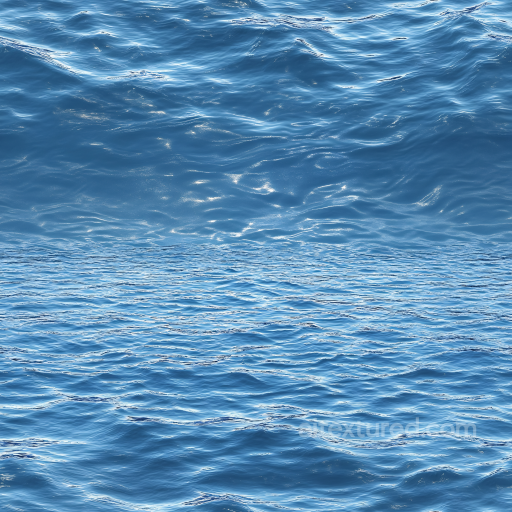 Water PBR Texture Featuring Realistic Ocean Surface Waves and Reflections seamless Water PBR texture