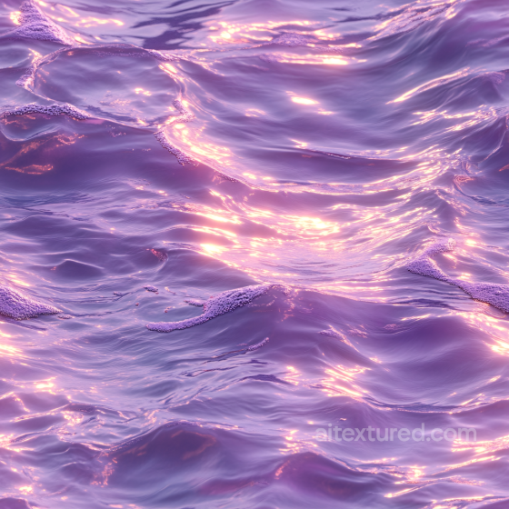 Water Texture of Purple Ocean Surface with Soft Foam and Reflective Waves Water texture preview