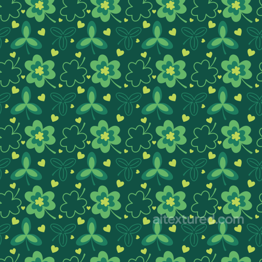 Featuring St Patrick Clover and Heart Pattern seamless St patrick PBR texture