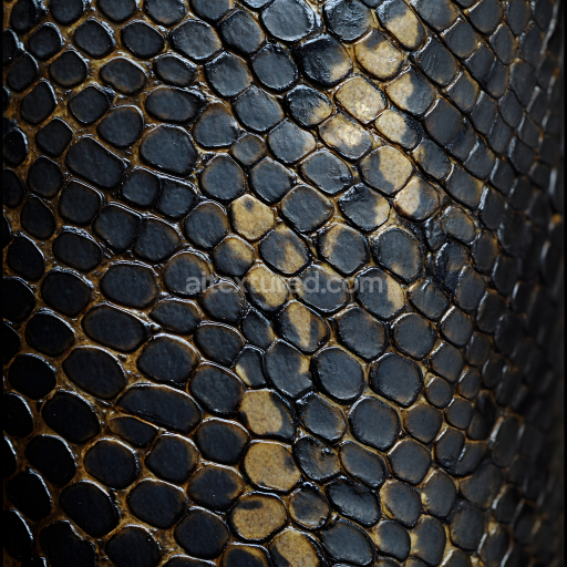 Seamless 3D snake skin PBR texture with detailed scales and glossy finish