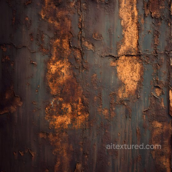 Rusty Metal Cracked and Corroded PBR Texture with Orange-Brown Patina Rust texture preview