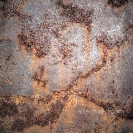 Rusty Metal PBR Texture Featuring Corroded Pits and Eroded Surface seamless Rust PBR texture