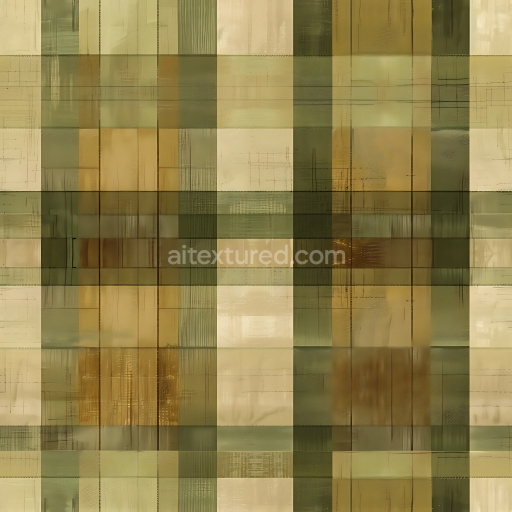 Seamless 3D Plaid Metal PBR Texture Featuring Brushed and Patterned Panels