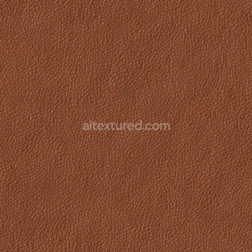 Seamless 3D Brown Pebbled Grain Leather PBR Texture with Fine Natural Grain