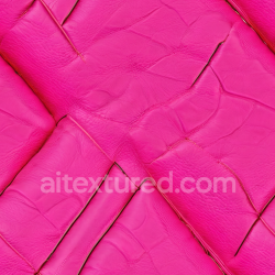 seamless Seamless 3D PBR Vibrant Pink Quilted Leather Texture with Distinct Grain and Stitching texture 8k free download PBR