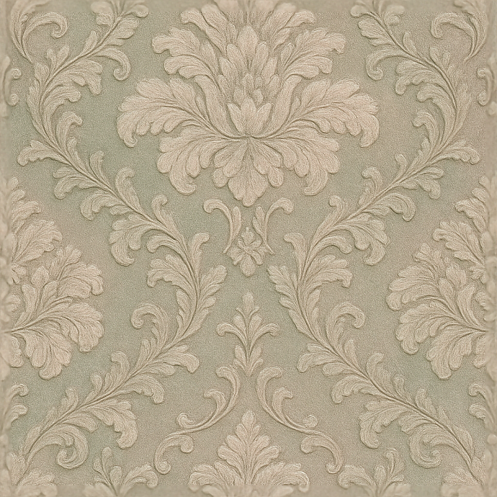Classic Floral Damask Wallpaper With Embossed Raised Velvet Weave And M… seamless PBR texture preview