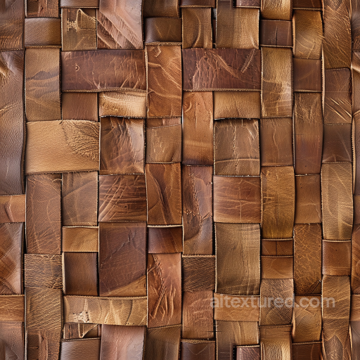 Woven Distressed Brown Leather Seamless Texture with Varied Grain and Wear seamless Leather PBR texture