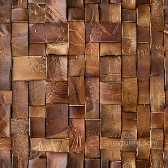 Woven Distressed Brown Leather Seamless Texture with Varied Grain and Wear Leather texture preview
