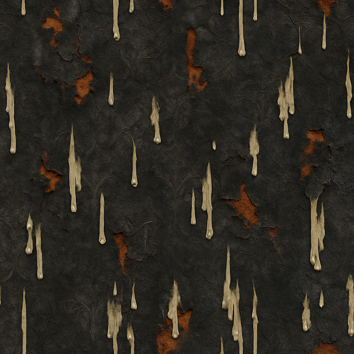 Witch Hat Fabric With Eerie Mystical Patterns seamless PBR texture preview
