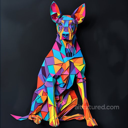 Animal - Seamless 3D PBR Texture Featuring Vibrant Geometric Doberman Pinscher Pattern texture preview