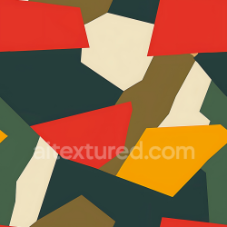 seamless Seamless 3D Autumn Geometric Camouflage PBR Texture with Bold Color Blocks texture 8k free download PBR