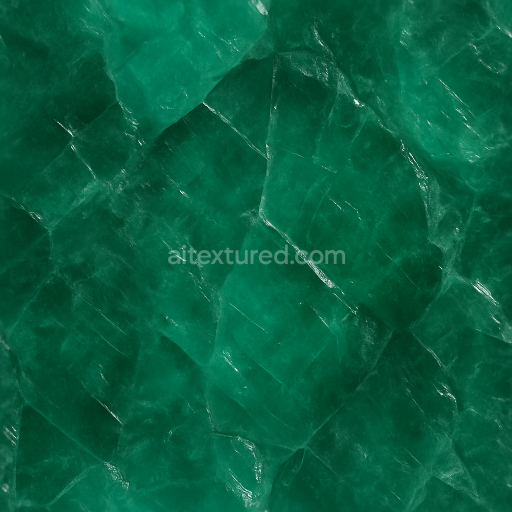 Preview — Seamless 3d texture pbr 8k emerald raw crystal with cleavage planes and diffuse translucency effects