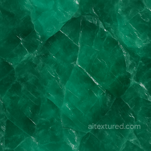 Emerald Raw Crystal With Cleavage Planes And Diffuse Translucency Effects seamless Crystals PBR texture