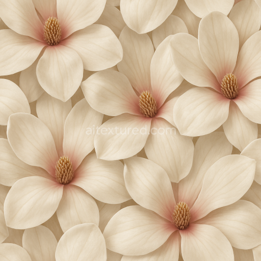 Seamless 3d texture pbr 8k magnolia flower flower petals closeup flower arrangement photorealistic