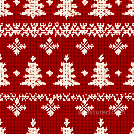 All Christmas Digital paper Texture of Red Knitted Christmas Fabric with White Tree Patte… seamless All Christmas Digital paper PBR texture