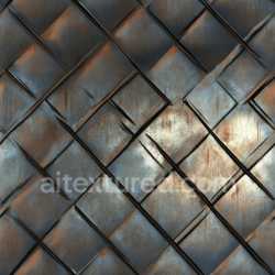 seamless Seamless 3D Rusty Woven Steel Metal PBR Texture with Distressed Surface and Worn Patina texture 8k free download PBR