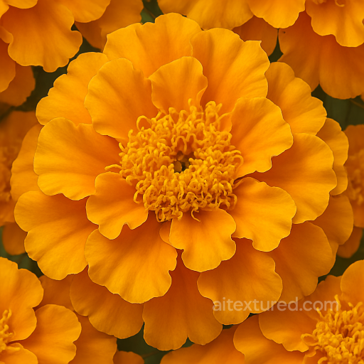 Marigold Bloom Flower Petals Closeup Flower Garden Natural Lighting seamless Flowers PBR texture