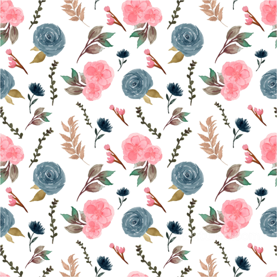 Floral Watercolor Texture with Soft Pink and Blue Flowers Floral texture preview