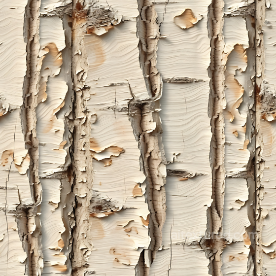 Birch Bark Wood PBR Texture Featuring Peeling and Cracked Surface Wood texture preview