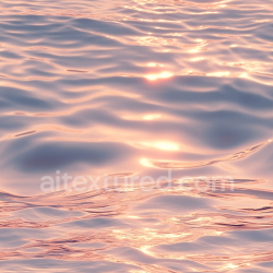 seamless Seamless 3D Water PBR Texture Featuring Calm Rippled Surface with Warm Sunset Glow texture 8k free download PBR
