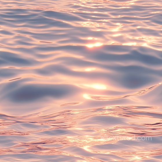 Water PBR Texture Featuring Calm Rippled Surface with Warm Sunset Glow Water texture preview