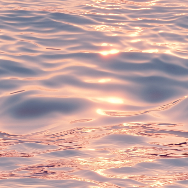 Water Featuring Calm Rippled Surface with Warm Sunset Glow seamless PBR texture preview