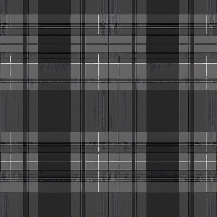 Black and Gray Plaid Fabric with Fine Line Detailing seamless PBR texture preview