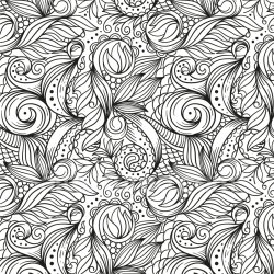 seamless Seamless 3D PBR Texture with Intricate Black and White Floral Line Art Pattern texture 8k free download PBR