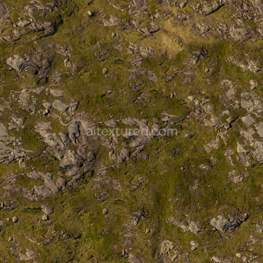 Rough Rocks Moss — Rocks Moss Cliff Natural Rock Aerial — PBR seamless 3D texture