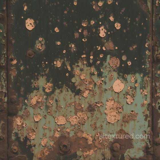 Rusty Metal PBR Texture Featuring Corrosion, Holes, and Peeling Paint Rust texture preview