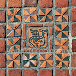 seamless PBR Textured Decorative Ancient Tile Pattern Material texture 8k free download PBR