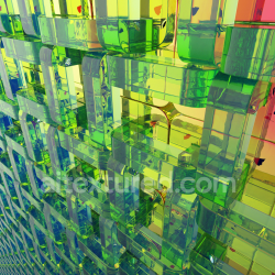 seamless Seamless PBR Glass Brick Wall Texture with Translucent Green and Yellow Colors texture 8k free download PBR