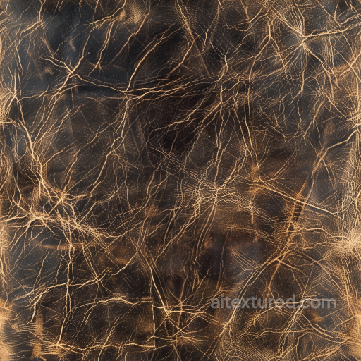 Distressed Dark Brown Cracked Leather Seamless Texture with Fine Grain seamless Leather PBR texture